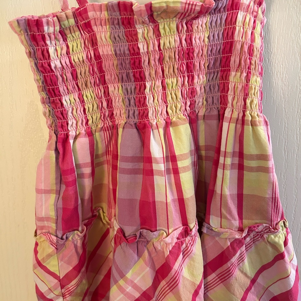 Penelope Mack Strappy smock girls pink summer dress size 8 - Picture 6 of 6